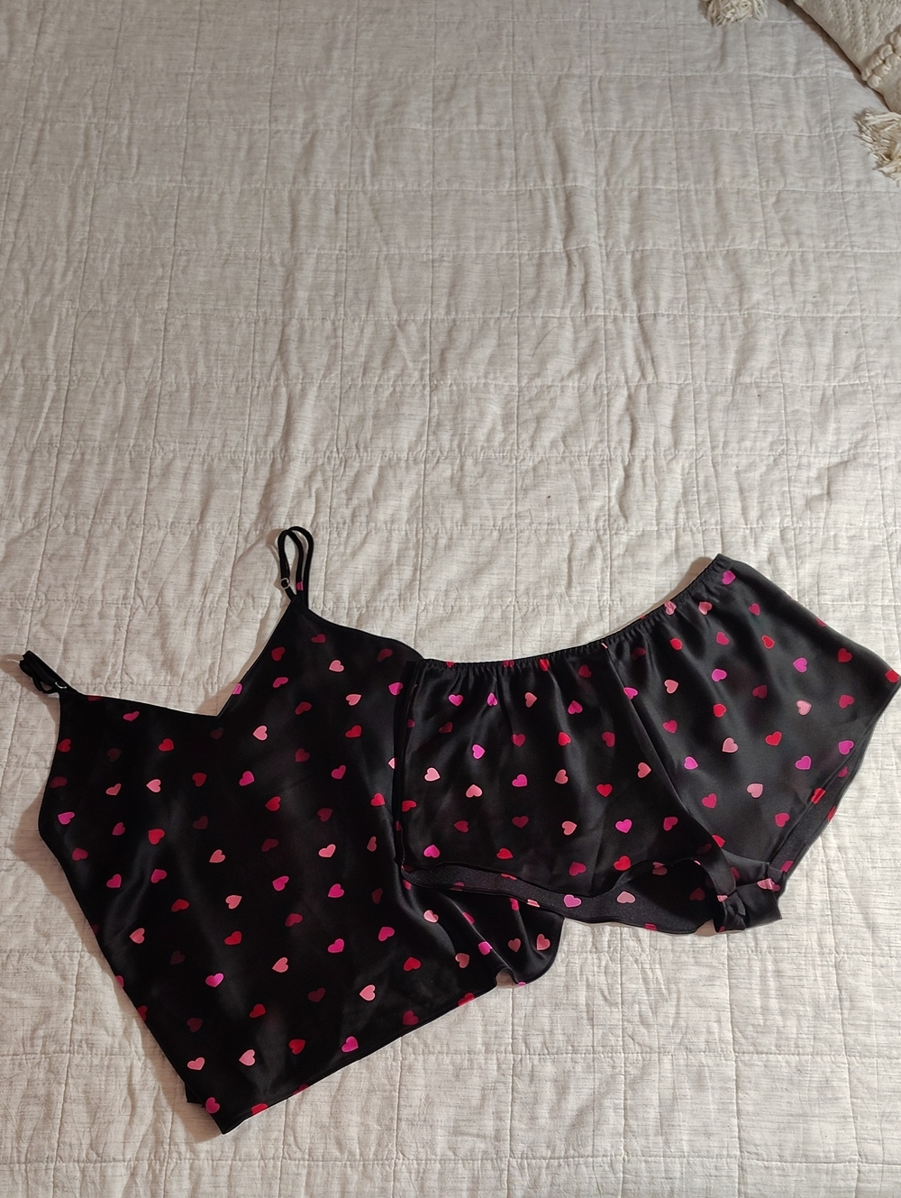 Victoria's Secret Black Satin PJ Set